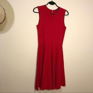 Pink Tartan Anica Fit Flare Stretch Dress